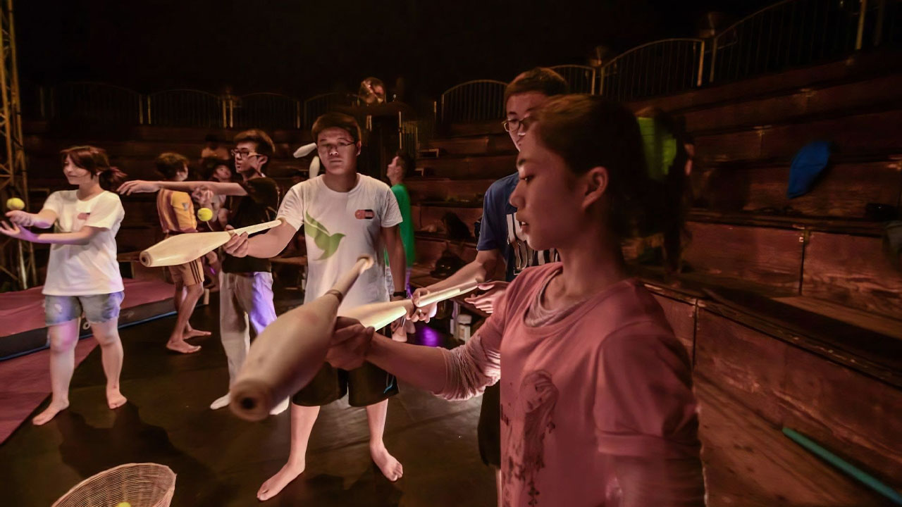 Circus workshop at Phare Cambodia